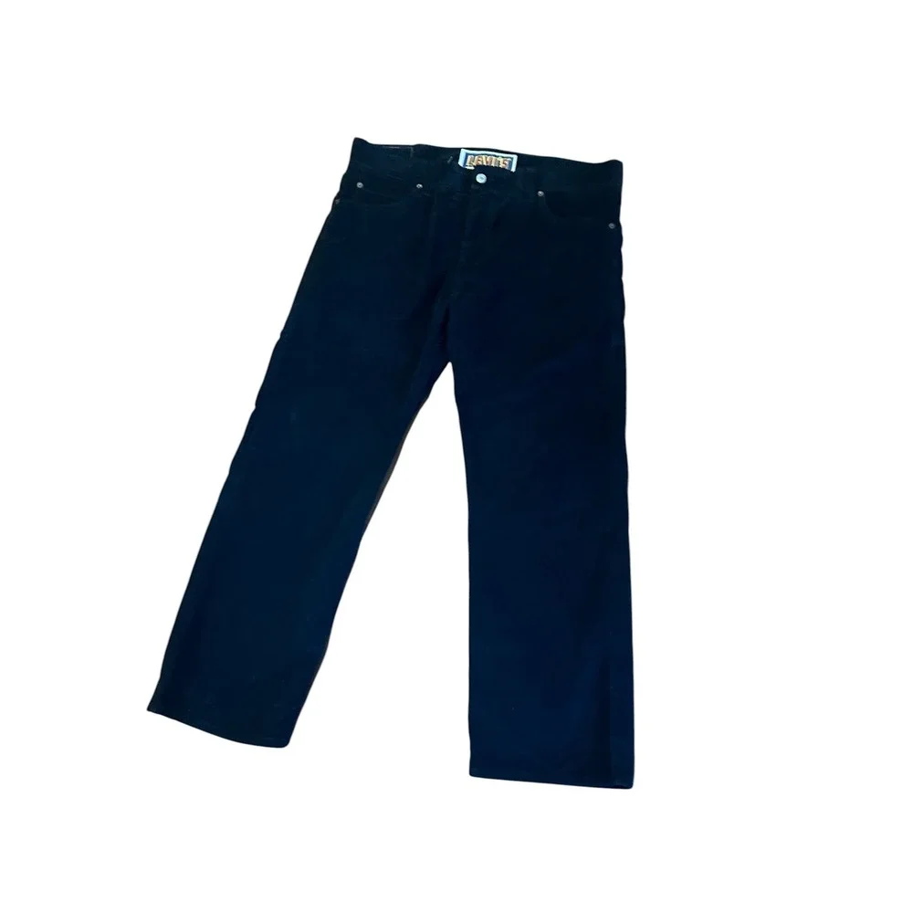 Levis 549 Low Loose Black Corduroy Pants Mens 37x31 Relaxed Skater Vintage